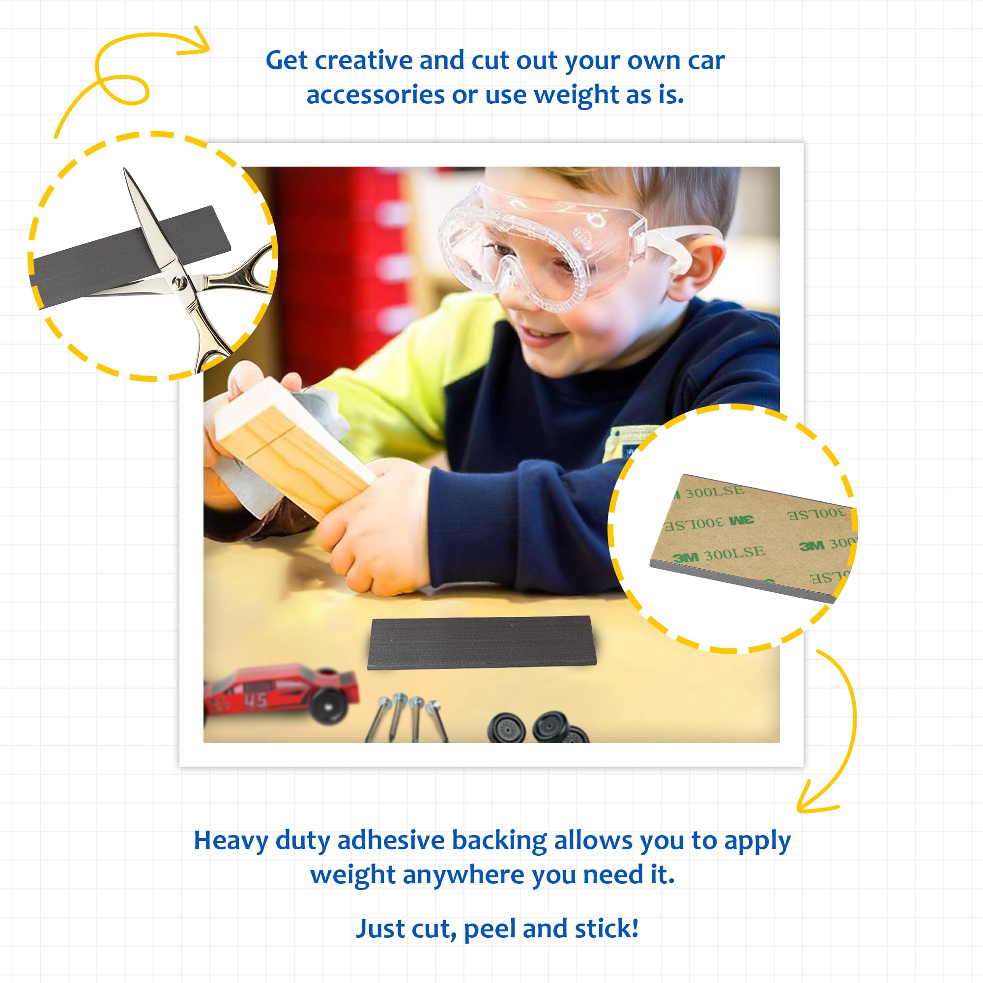 Pinewood Derby Flexible Composite Weight