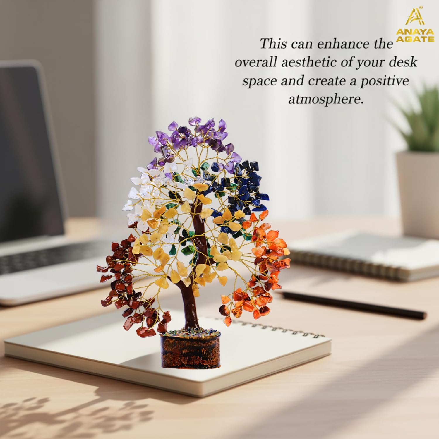 7 Chakra Crystal Tree of Life – Handmade Healing Crystals and Crystals and Healing Stones Money Tree for Home & Office Decor – Feng Shui Spiritual for Women - Image 5