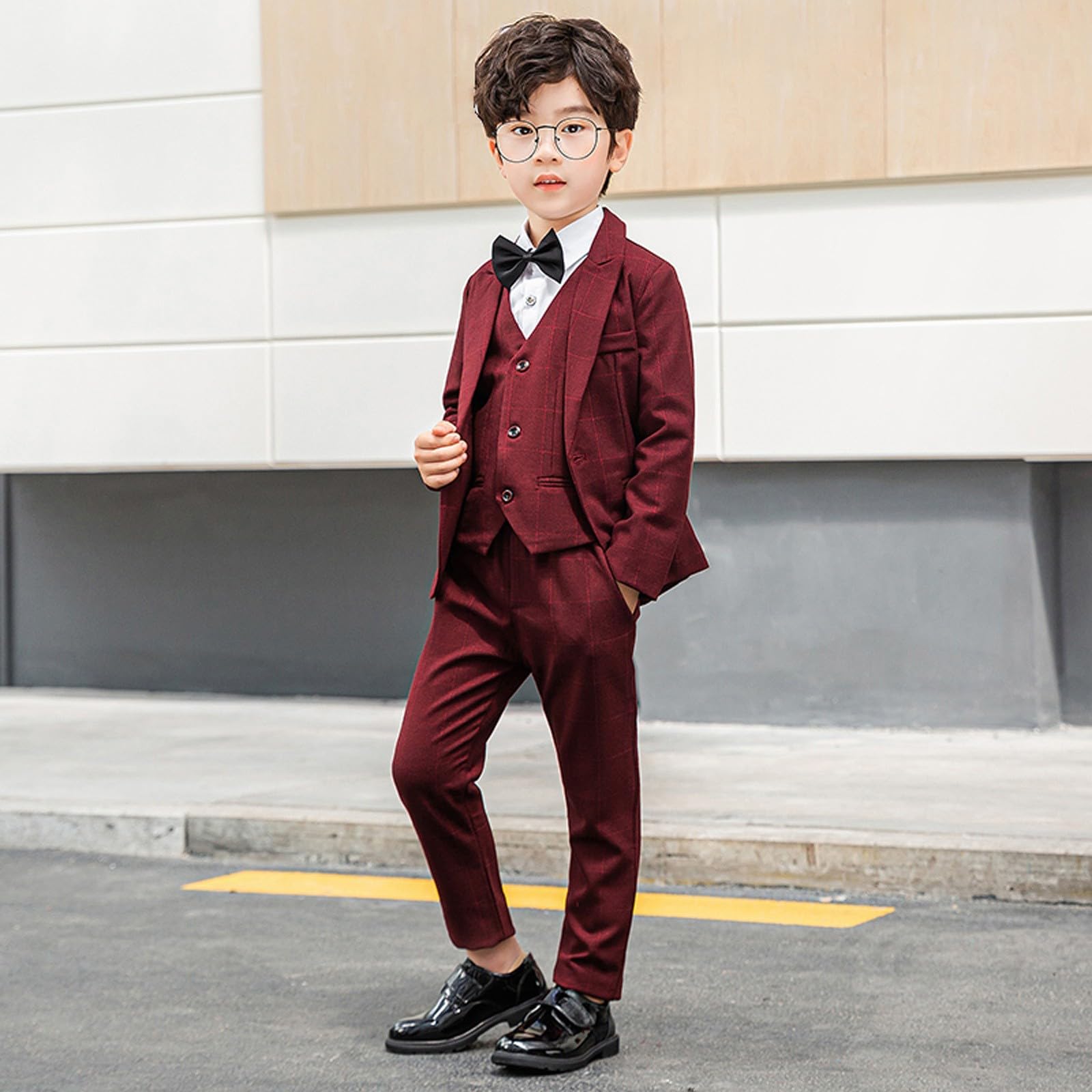 de cuadros para niño, conjunto de piezas para otoño e invierno para pequeños #112