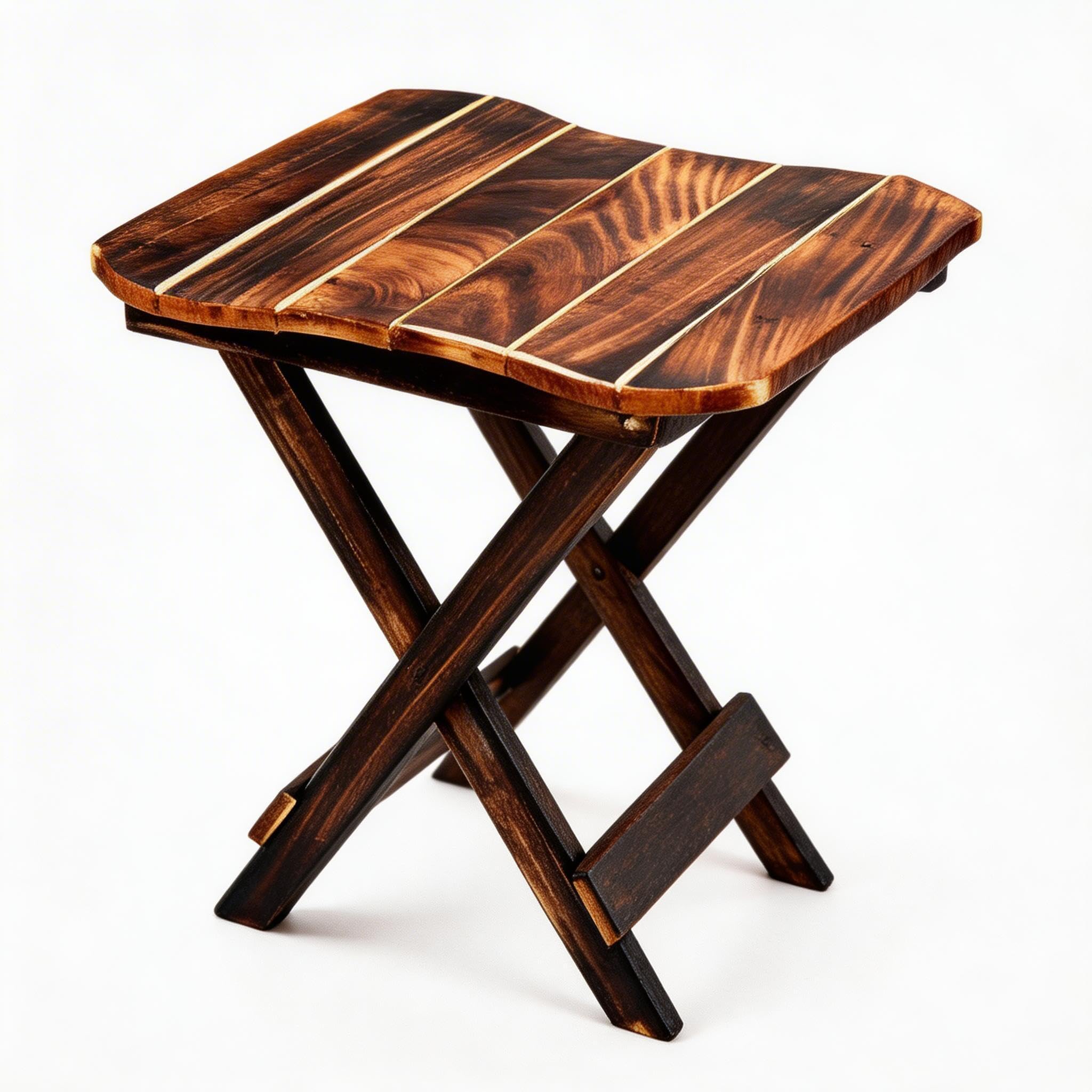 Raxily Wooden Side Table, Folding Small Coffee Table 12 Inch