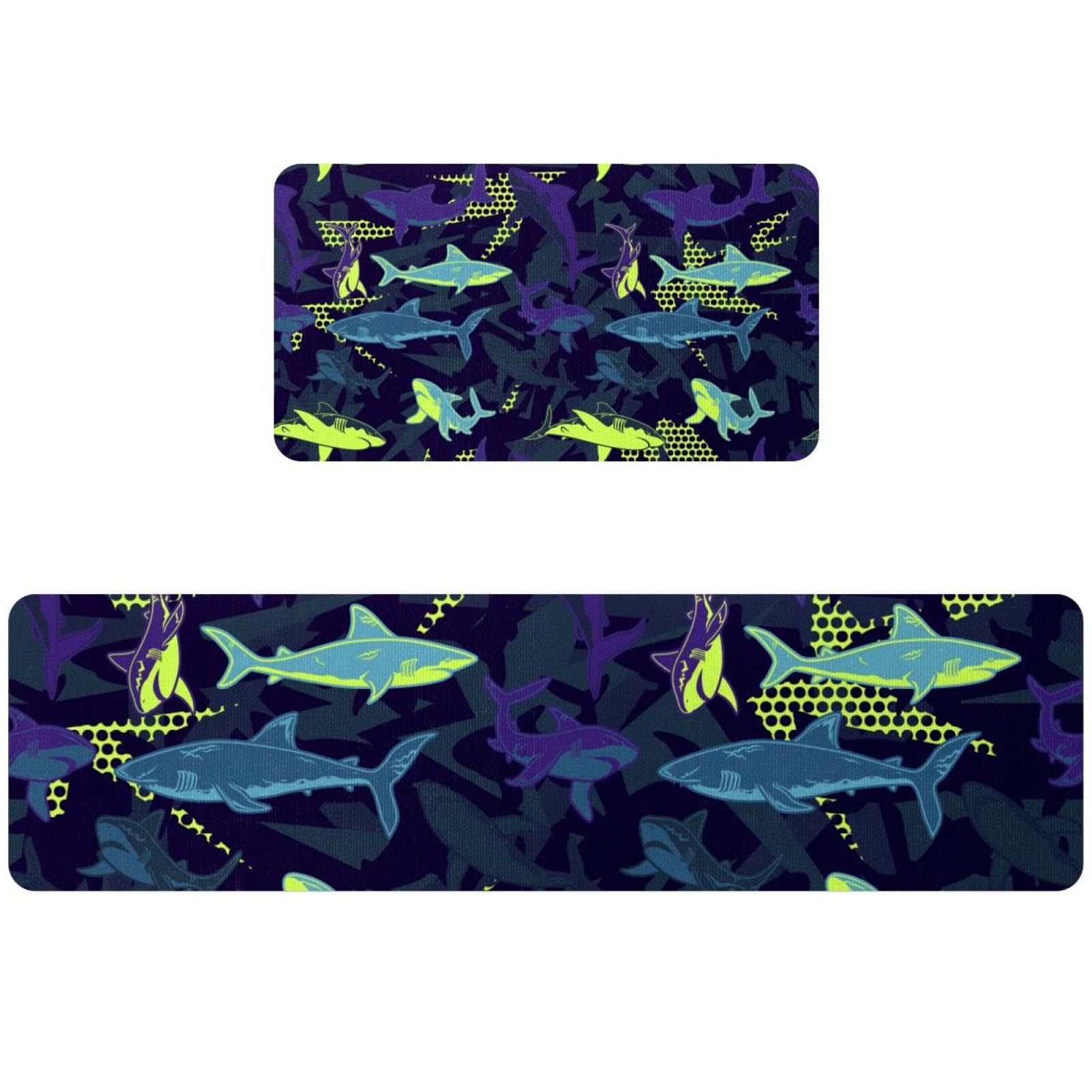 Tapete de cocina de tiburones ideal para decorar el pasillo y el cuarto de lavado