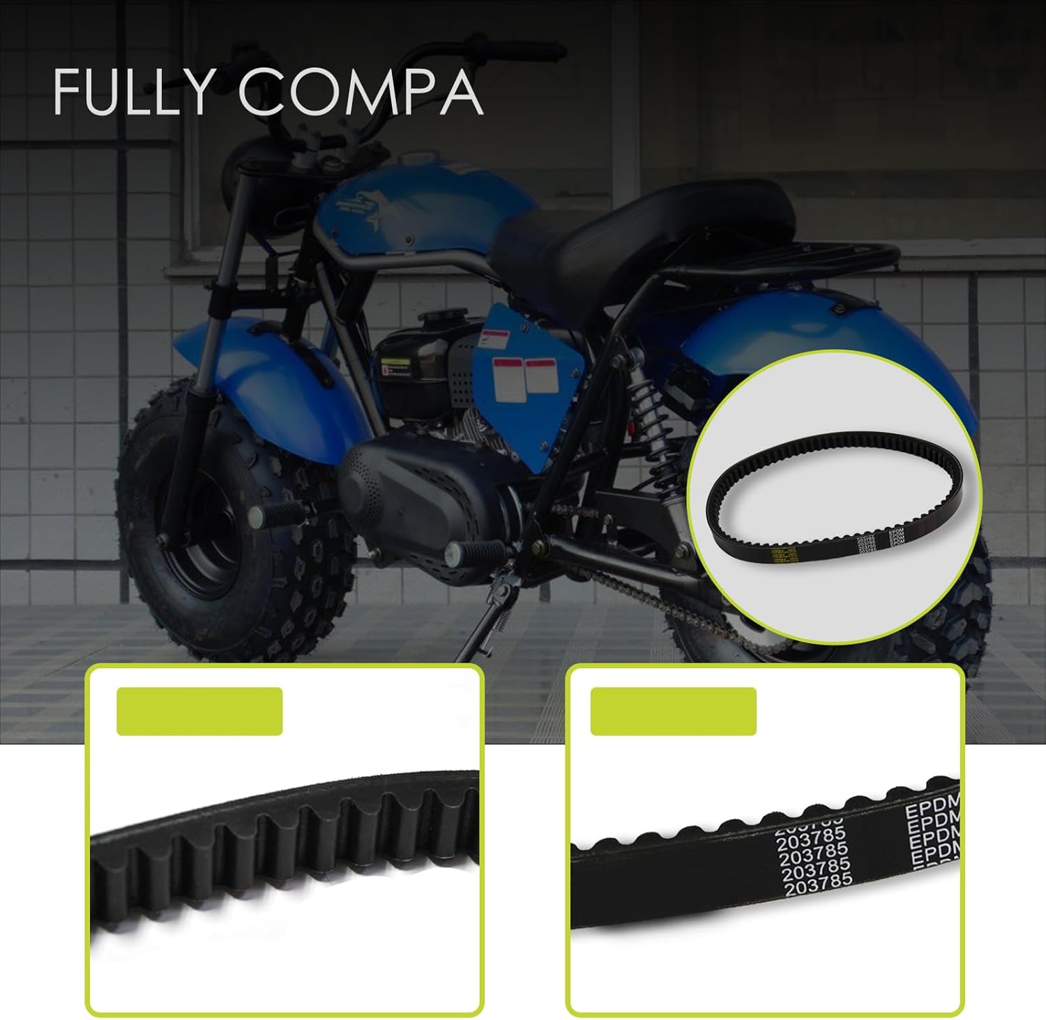 JNDO Go Kart 40 Series Torque Converter Kit with 1" Driver Clutch+3/4" Driven Clutch+203785 Drive Belt for Comet 209133A 209139A 209151A Manco 2432 8hp-16hp engines with 1/4" keyway