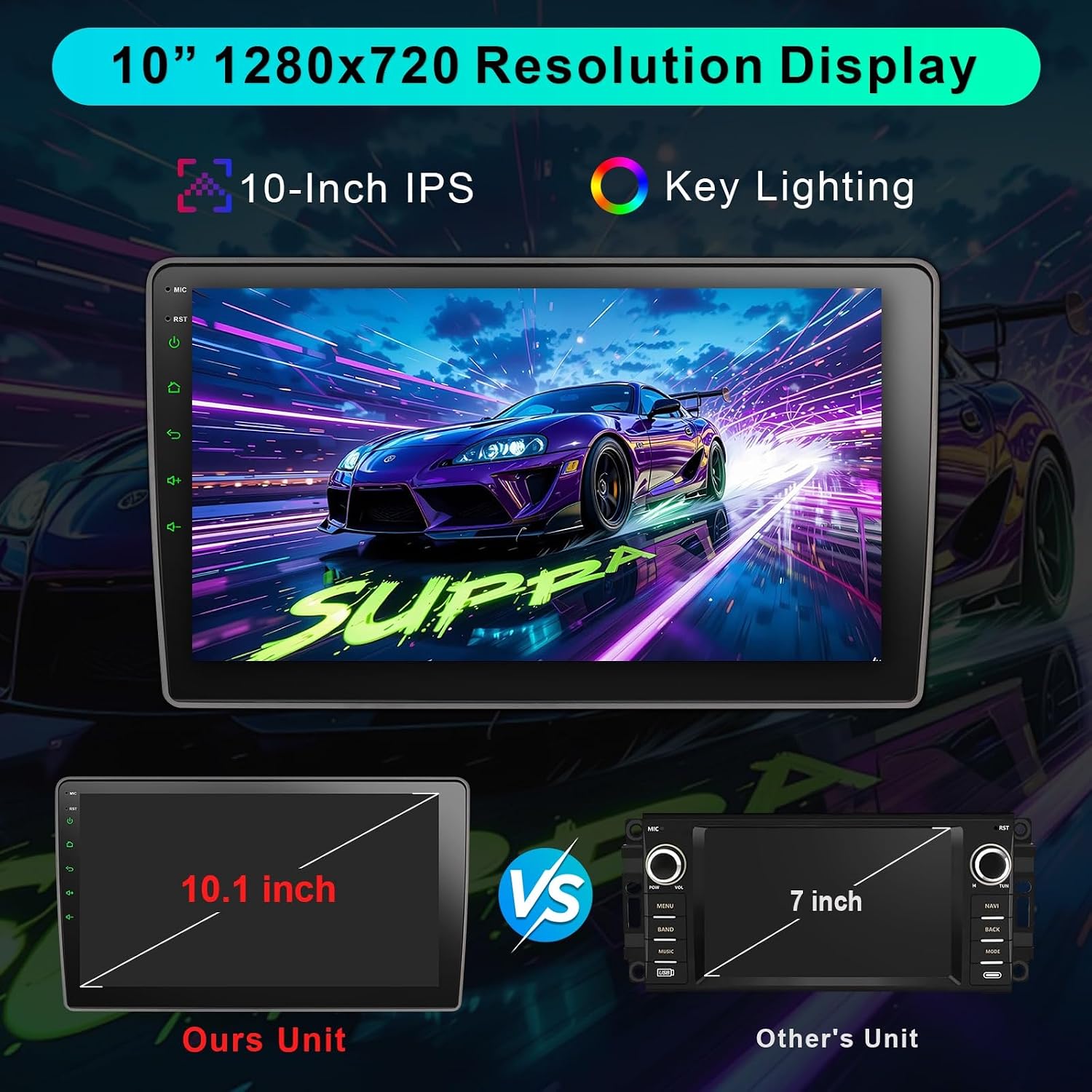 Liunx Car Radio for Jeep Wrangler JK Compass Grand Cherokee Dodge Ram Upgrade Stereo Wireless CarPlay Android Auto,10 '' Touchscreen Head Unit Bluetooth Mirror Link AM/FM SWC