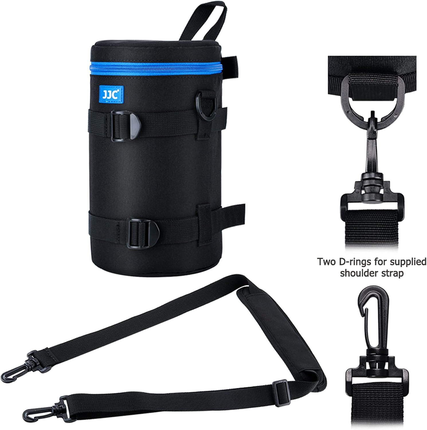 JJC Large Camera Lens Pouch Case Bag for Canon EF 100-400mm, 70-200mm f2.8 III II, 180mm f3.5L, RF 600mm f11, AF-S 80-200mm, 70-200mm f2.8G VR II and Other Lens Below 4.45" X 9.45"(D x L)
