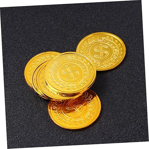 Miniatura 6 de Toyvian 200 piezas de juguetes de monedas, disfraces de Halloween para niños, monedas personalizadas, monedas, token, juguete, monedas del tesoro,