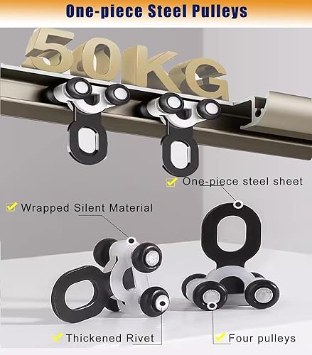 Miniatura 6 de 1, 2, 3, 4, 5, 6, 7, 8, 9, 10, 11, 12 M, sistema de rieles de cortina de techo recto, privacidad para ventana de hospital, RV, aula, vestidor,