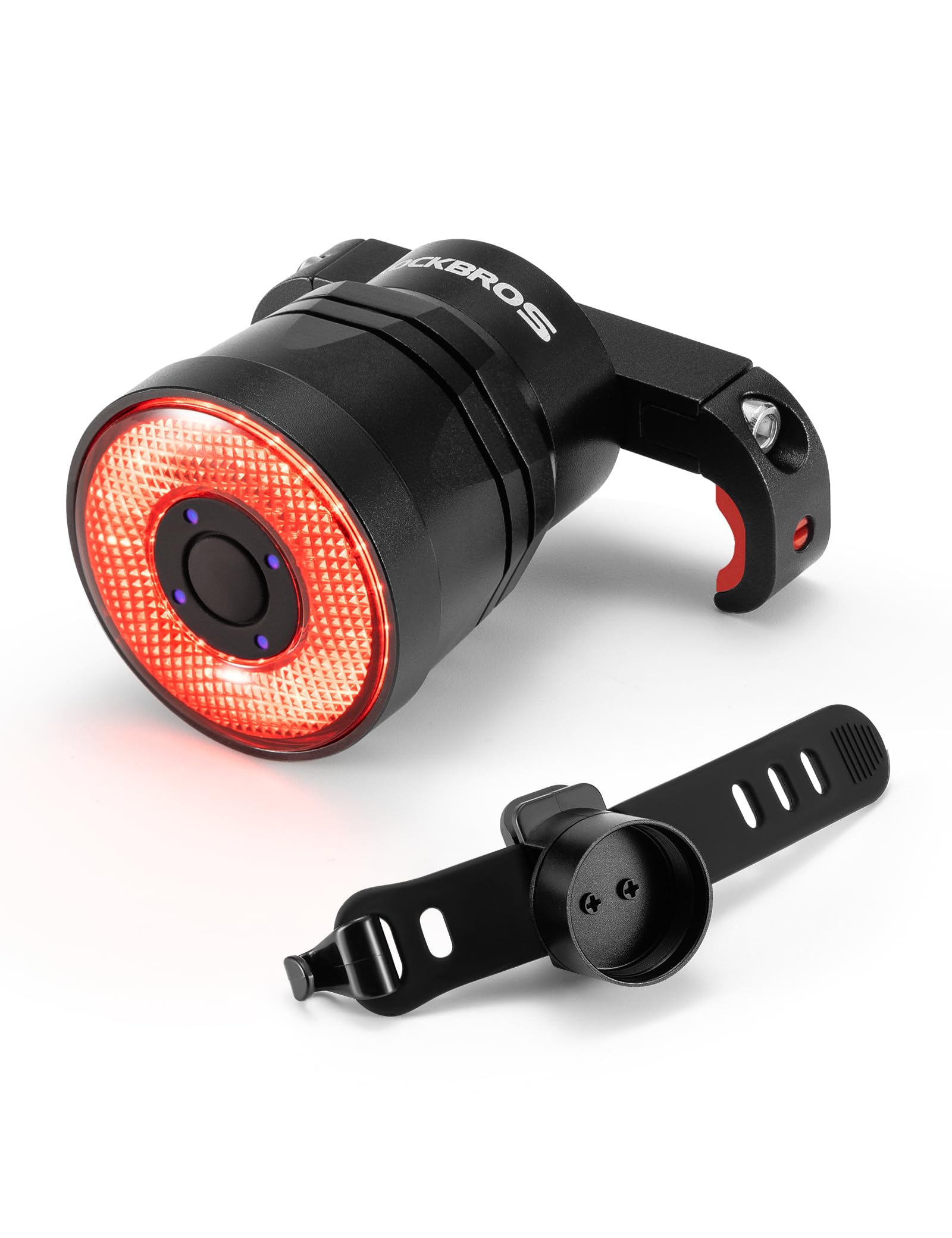 ROCKBROS Luz Trasera de Bicicleta Inteligente con Sensor de Frenado, Luz de Seguridad USB Recargable Impermeable IPX6, Aleación de Aluminio, 4 Modos de Iluminación para Seguridad Nocturna en Ciclismo