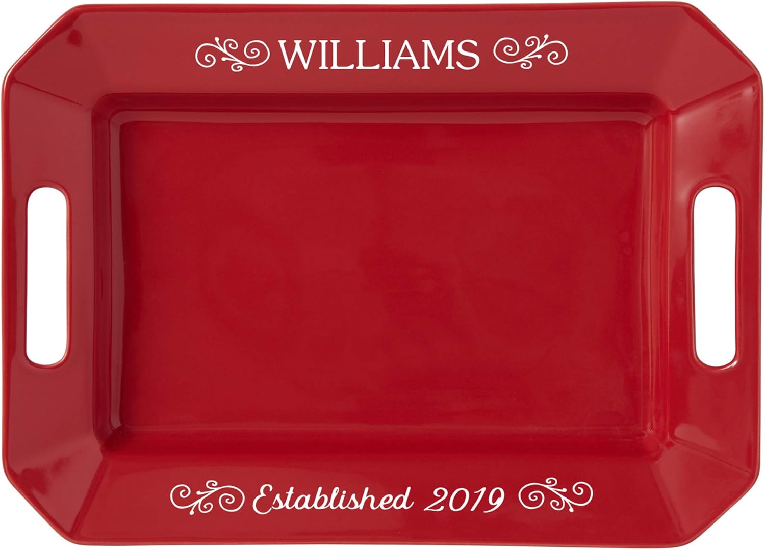Let's Make Memories Personalized Stoneware Entertaining Platter - For Entertaining - Navy Platter - Ceramic Tableware - Customized With Any Message