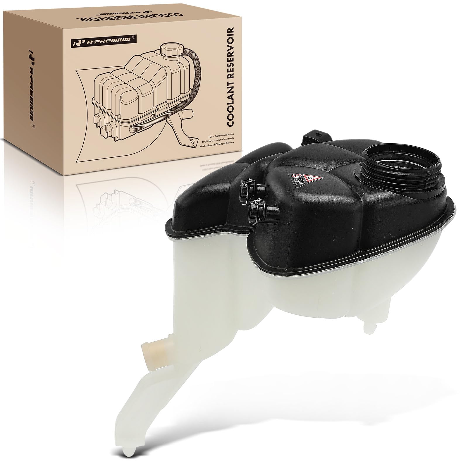A-Premium Engine Coolant Overflow Recovery Reservoir Tank [W/ Sensor] Compatible with Mercedes-Benz [C216] CL500 2007-2013, CL600, CL63 AMG & [W221]