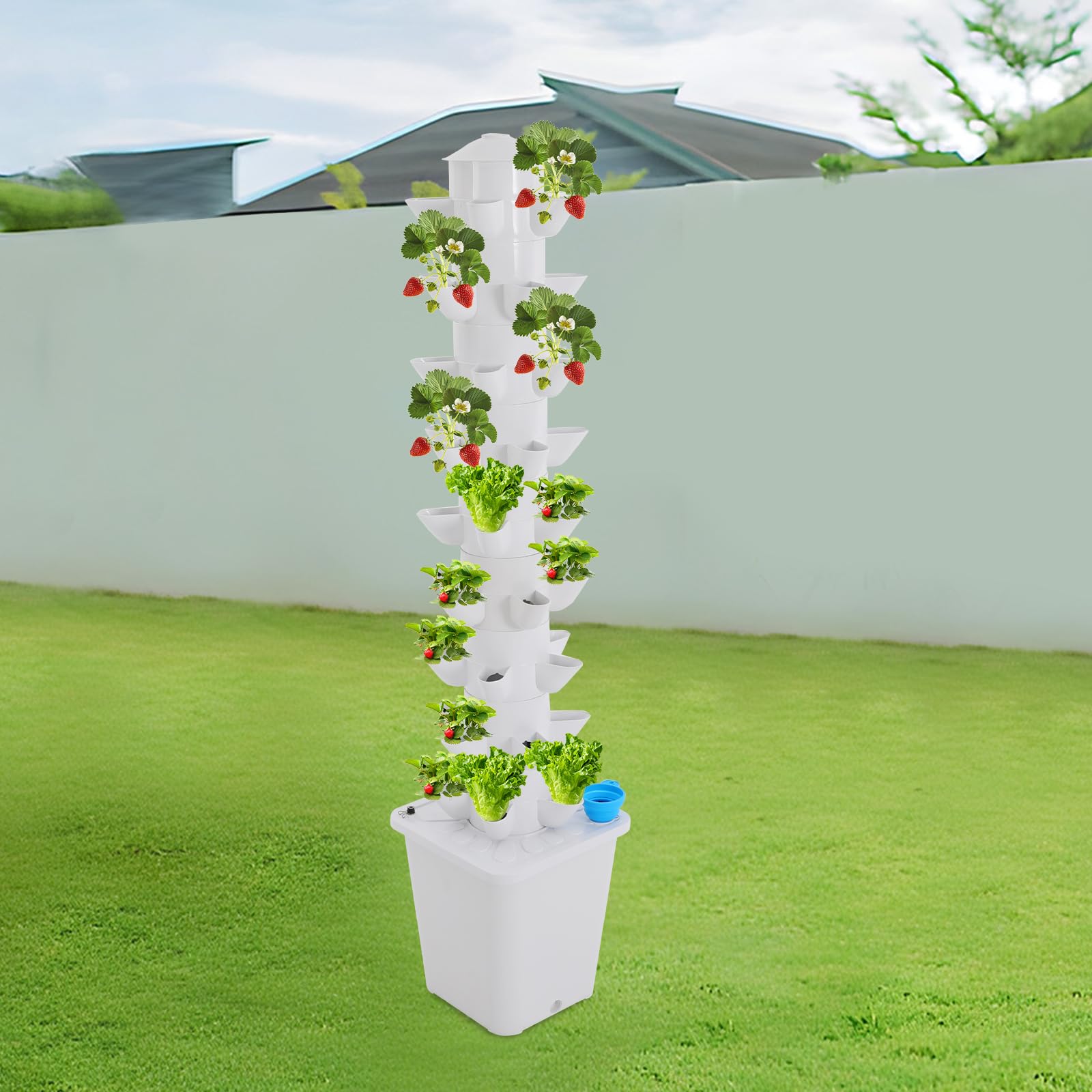 Torre hidropónica, ahorro de espacio, sistema de cultivo hidropónico para interiores