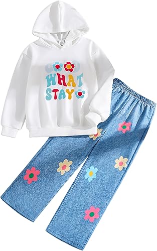 VeryNew Girls' Clothing Sets 2 Piece Long Sleeve Hoodie Swea