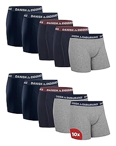 DANISH ENDURANCE Calzoncillos Hombre Boxer Algodon Premium, Pack de 3 y 10 - Ropa Hombre, Ropa Interior - Oferta -51%