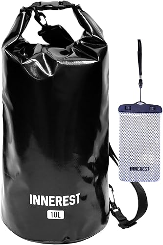 Miniatura 13 de Innerest Bolsa seca impermeable ligera para recreación de agua al aire libre, playa, barco, camping, pesca, kayak con una bolsa impermeable