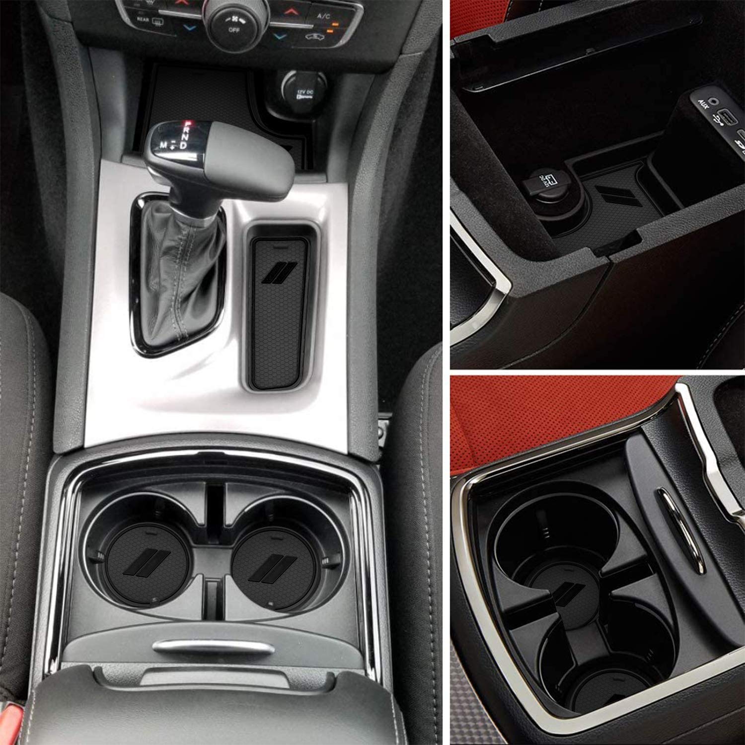 Auovo for Dodge Charger Accessories 2015-2023 Anti Dust Mats Decor Trim 2 in 1