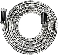 Vista 10 de Beaulife Manguera corta de jardín de metal de 3 pies con conectores, manguera de drenaje para desumidificador, extensión de manguera de agua pequeña