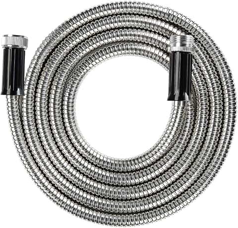 Beaulife Metal Short Garden Hose 10ft Connectors, Drainage Hose for Dehumidifier Small Water Hose Extension High Pressure Bib Reel Extender, Drinking Water Hose for RV Outdoor