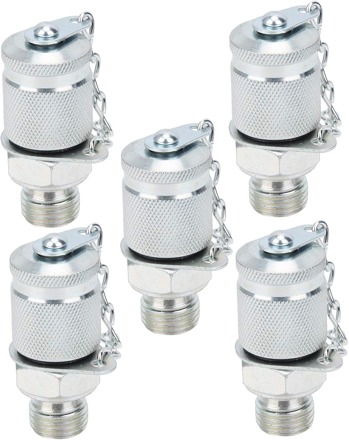 Compatibility with 5Pcs Hydraulic Test Adapter, Testing Measuring PT PPT Coupling Thread Connector for Systems (UNF1/2)
