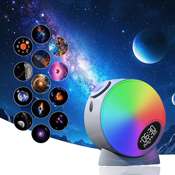 Galaxy Projector Star Light with Shooting Stars - HD Night Light for Bedroom, Bluetooth Speaker, White Noise, Kids Room & Camping, Remote Control, Planetarium & Space Projector