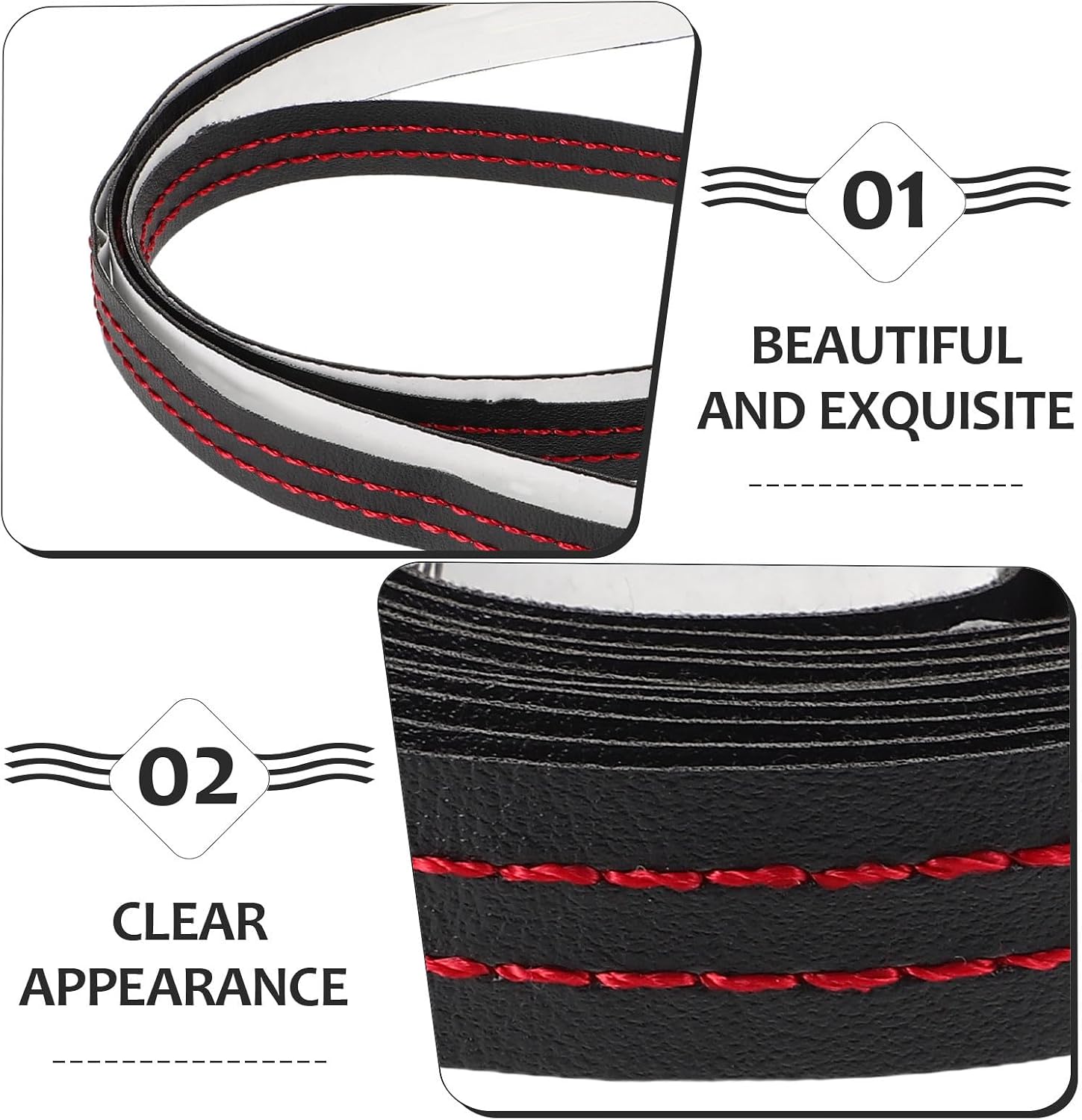SOLUSTRE Universal Center Strip for Dashboard Trim Interior Car Pu and Console, Body Trim with Intricate Design and Luxurious Feel, for Dashboard Enhancement Automotive Vehicle