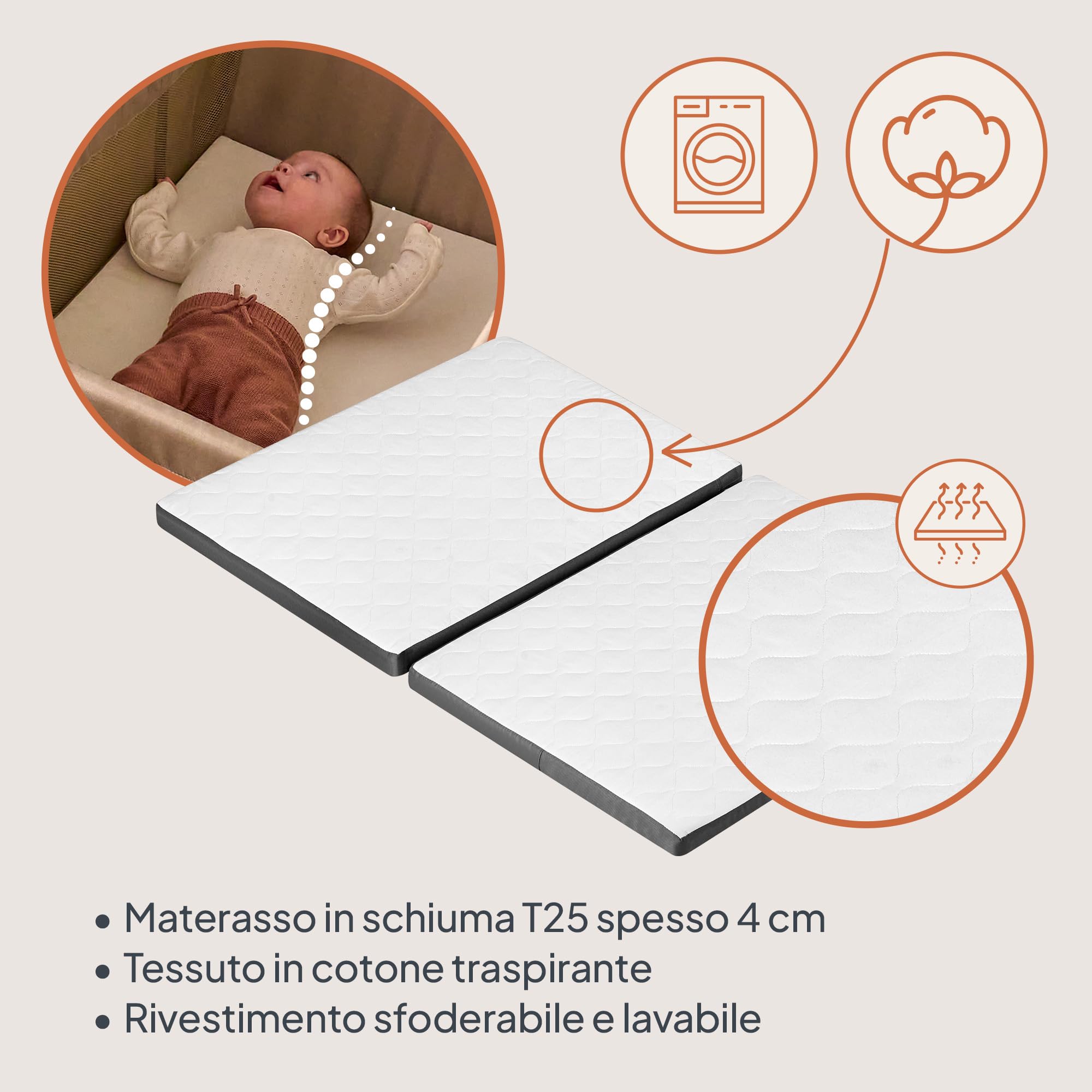 lionelo Alice Lettino da Viaggio 3 in 1 – Culla Co-Sleeping e Box Gioco in rete 104×70 cm da 0 a 15 kg con Materasso in Schiuma, 2 Livelli, Compatto, Pieghevole, Entrata Laterale, Borsa da Viaggio