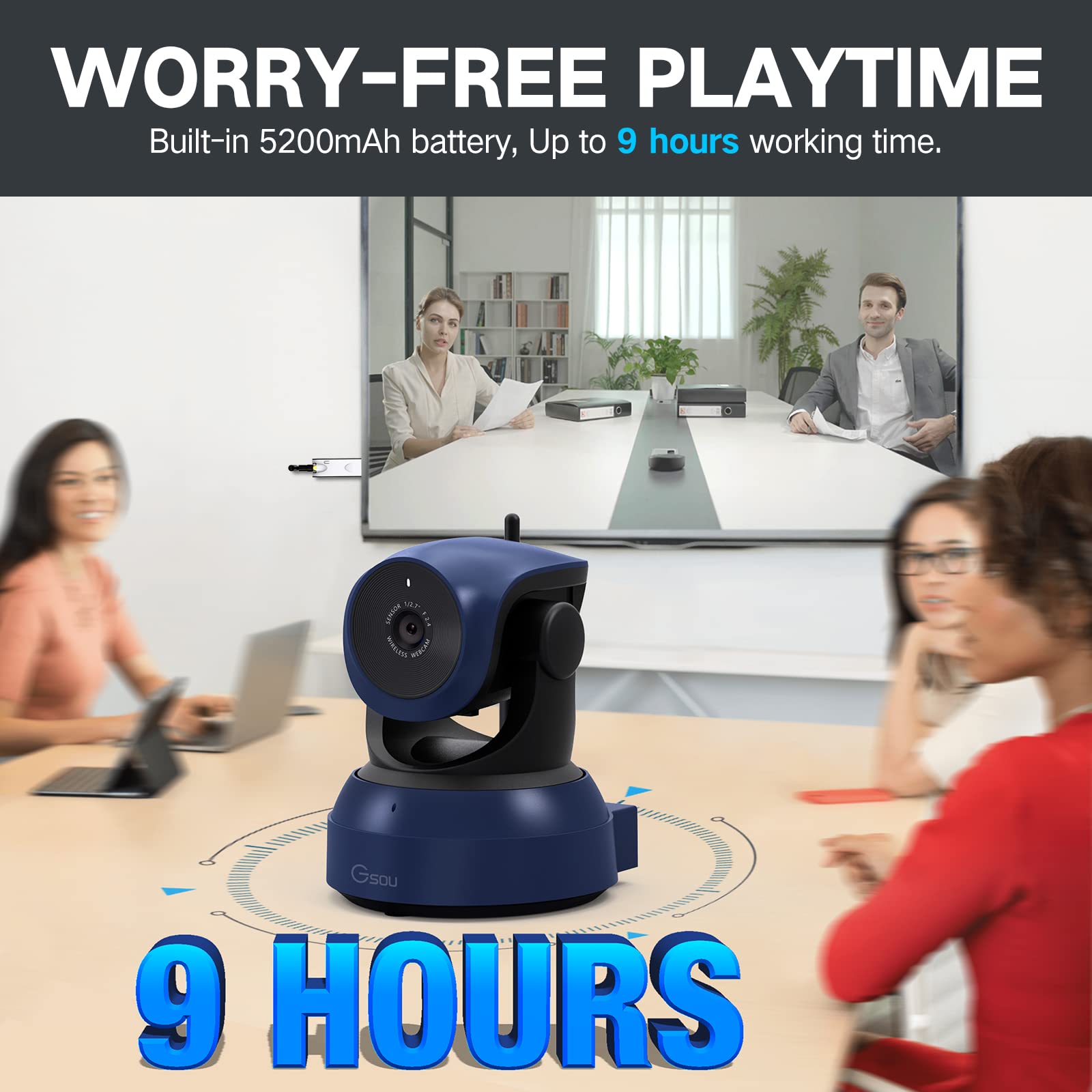 Gsou Wireless Webcam 1080P HD Video Calling Camera - Dettaglio