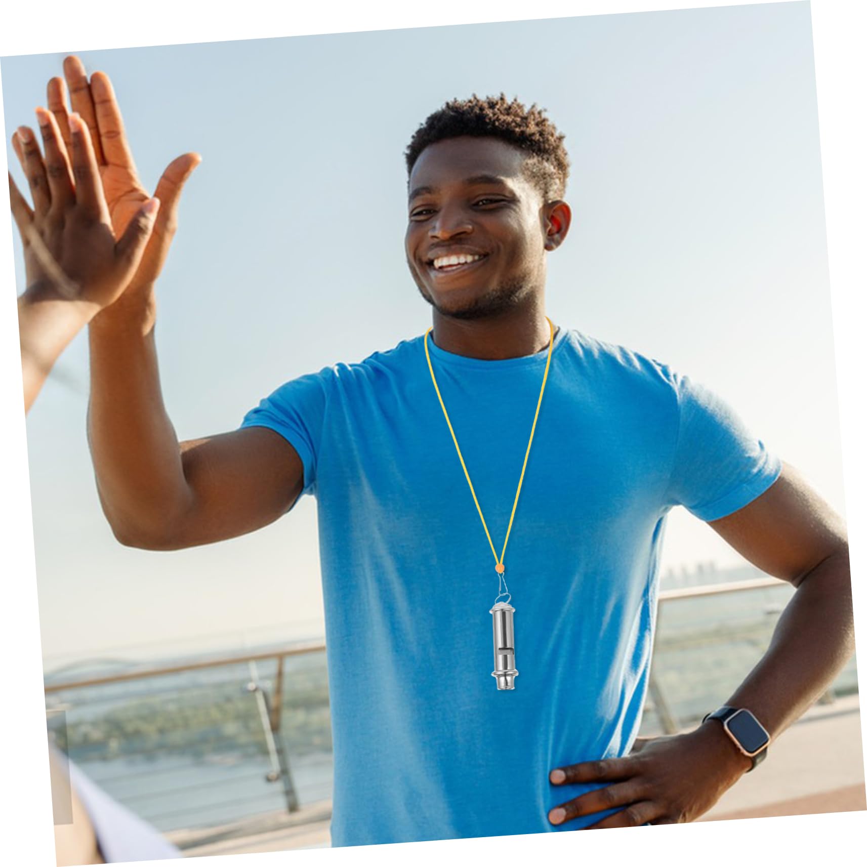 KICHOUSE Stainless Steel Emergency Whistle with Lanyard Durable High Frequency Camping Whistle for Outdoor Rescue Training and Travel Activities Multi Purpose Metal Whistle