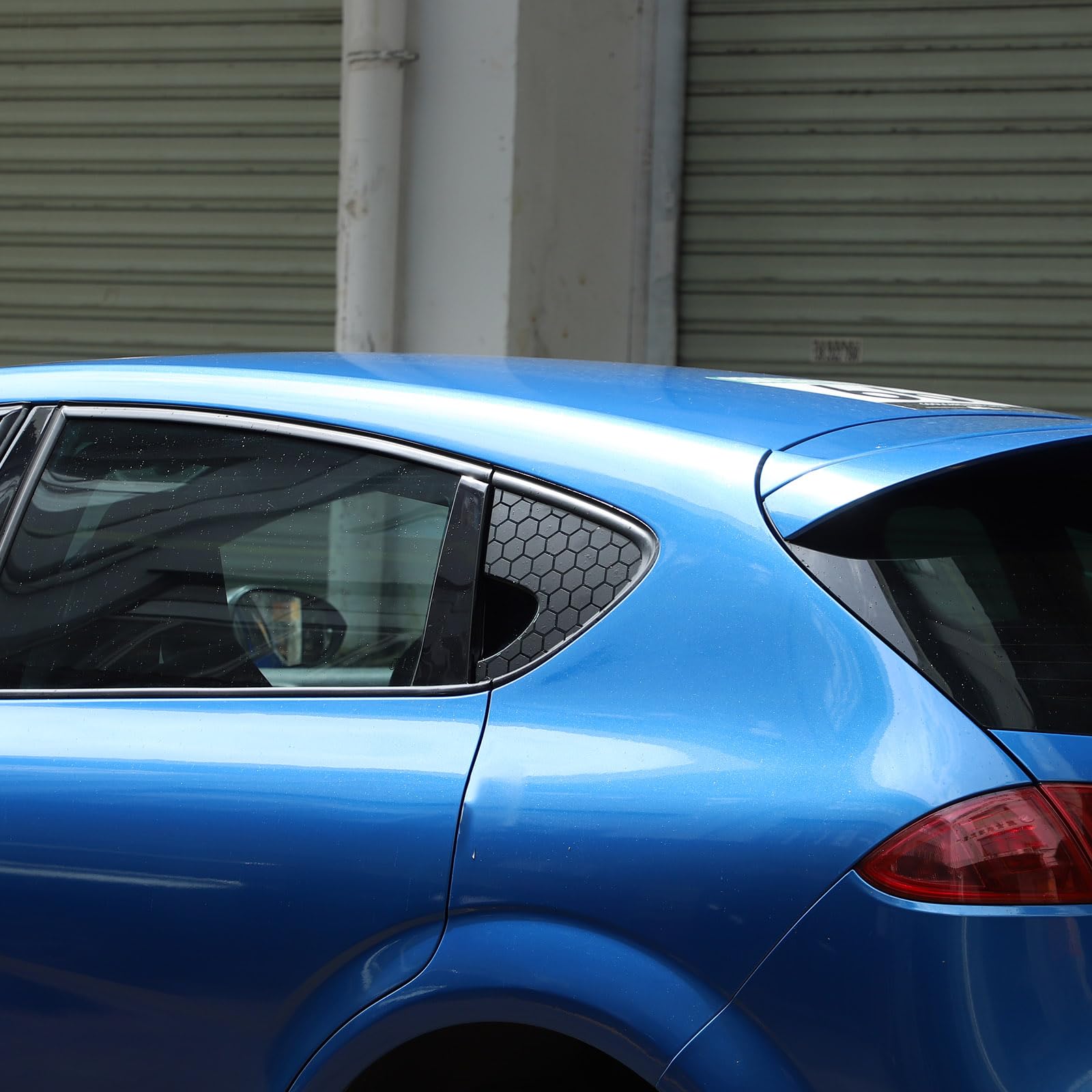 METYOUCAR Coche trasero pegatinas de ventana para SEAT Leon MK2 2008-2012, gran panal