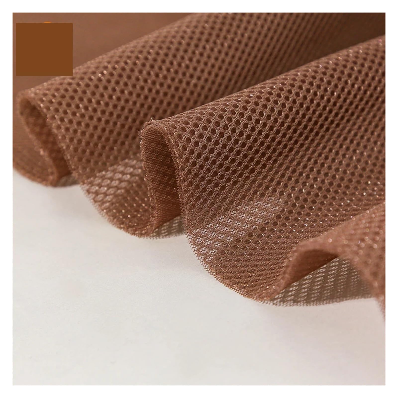 Tejido de malla 3D de 100/200/300 cm x 160 cm – Tela de tela transpirable de color sólido para barbacoas de altavoz, mochila y proyectos de muebles (14 caqui, 160 cm W x 300 cm L)