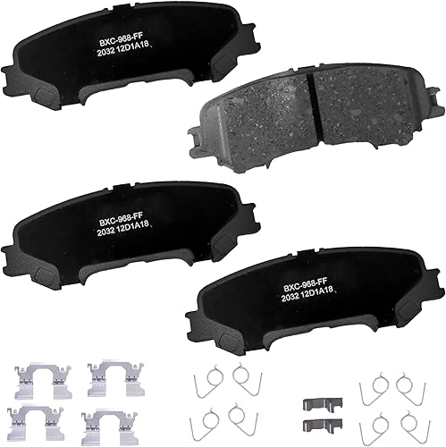 Miniatura 317 de Bendix Pastillas de freno traseras de cerámica Premium SBC1100 para Nissan Frontier 2024-2005, Xterra 2015-2005, Suzuki Equator 2012-2009