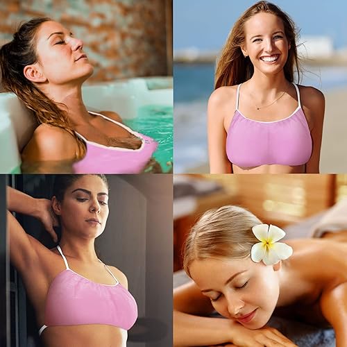 Miniatura 7 de Yahenda 50 piezas de sujetadores y bragas desechables para spa, ropa interior de bikini para mujer