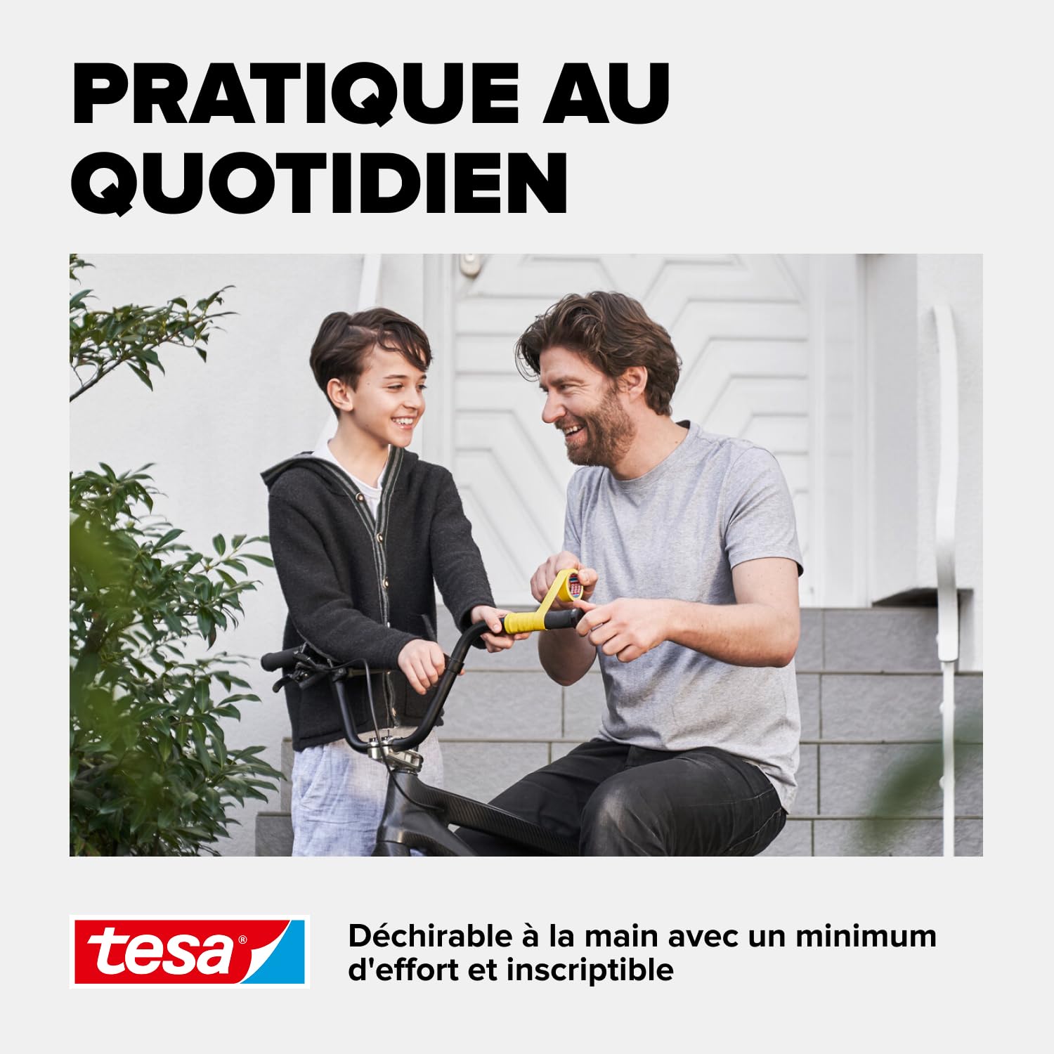 tesa extra Power Perfect Ruban adhésif tissé- Noir - 50 m x 50 mm