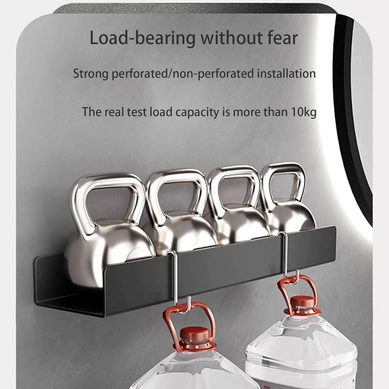 Bathroom Storage Unit Towel Hook Bathroom Organiser for Bathroom Storage and Kitchen Accessories Stainless Steel,Shower Shelf Drill-Free Or Drilling I