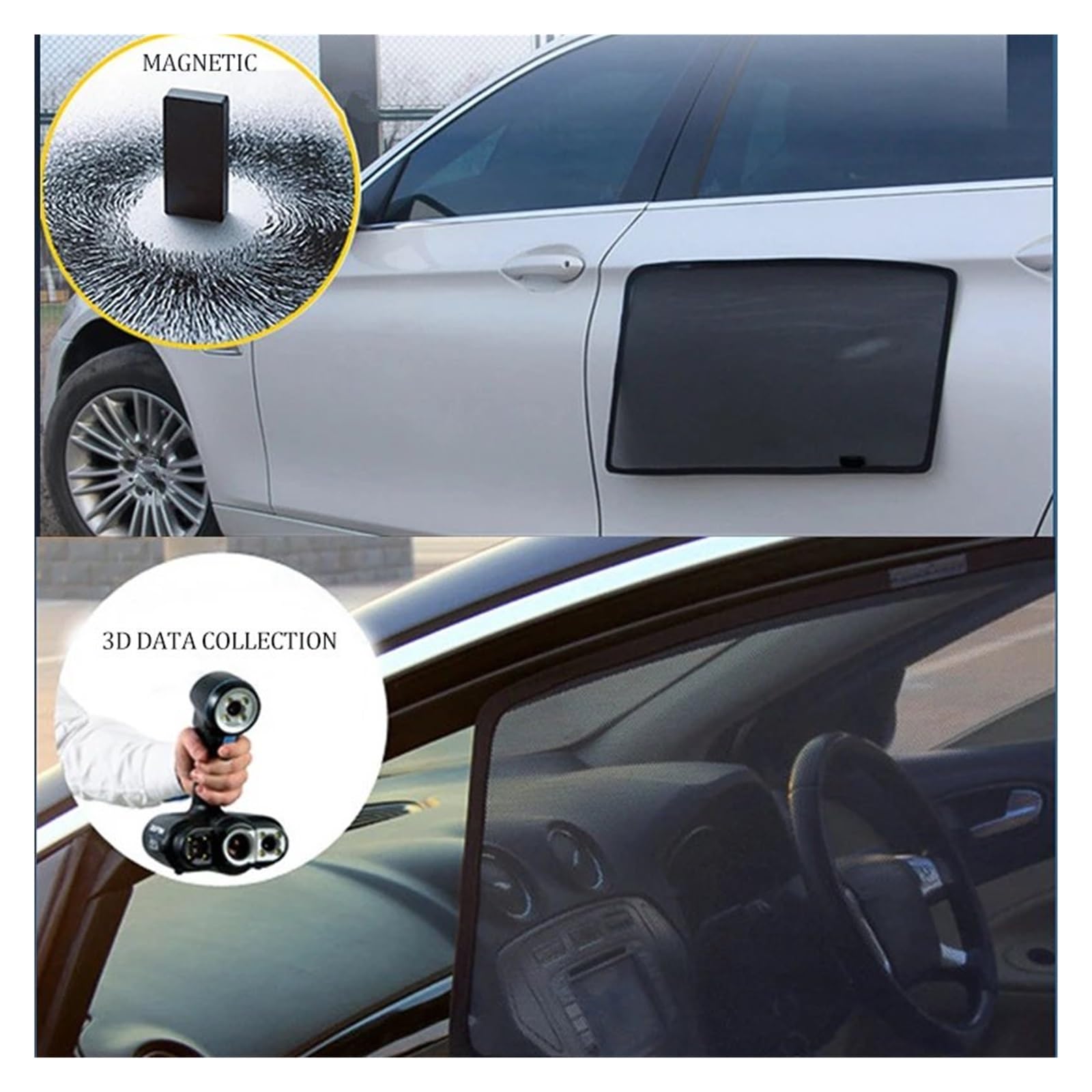 Cortinas Coche para Hyundai IX25 IX35 IX45 para Sonata-8th/9th/NF para Mistra Parasoles Magnéticos Malla Persiana De Sombra Completamente Cubierta Parasoles (Tamaño : 2 Front Doors)