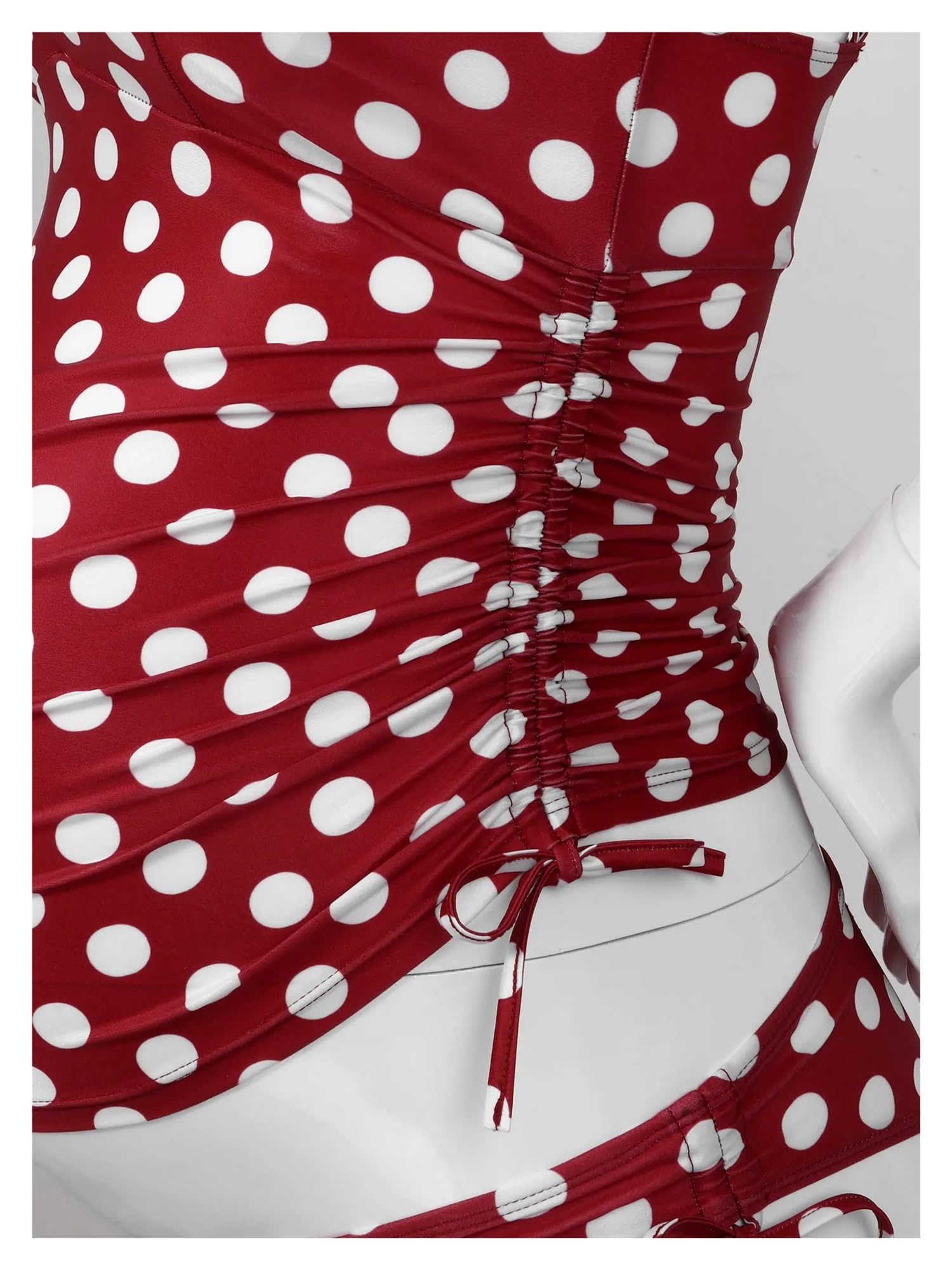 Traje de baño de Maternidad de una Pieza, Tankinis, for Mujeres Embarazadas, de Verano, con Lunares, Ropa de Playa, Traje de baño for Embarazadas(L)