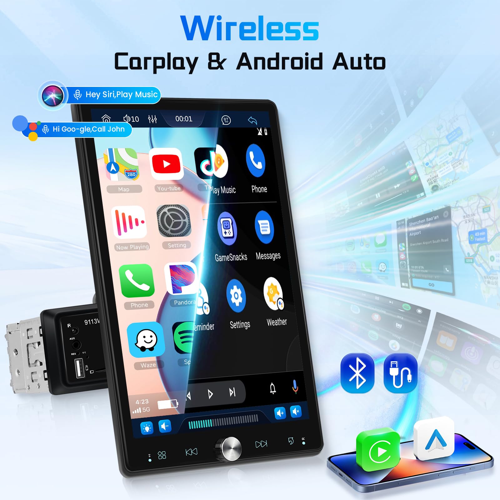 CarPlay YouTube box CTX-777 | Bekabeld naar draadloos | Android 13