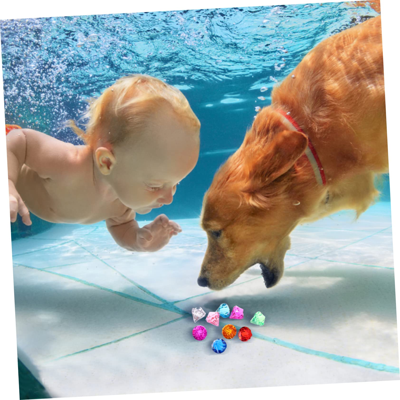 BESPORTBLE 1Set Colorful Gemstone for Diving Gems for Treasure Hunts Goodie Bag Stuffers and Creative Play Activities