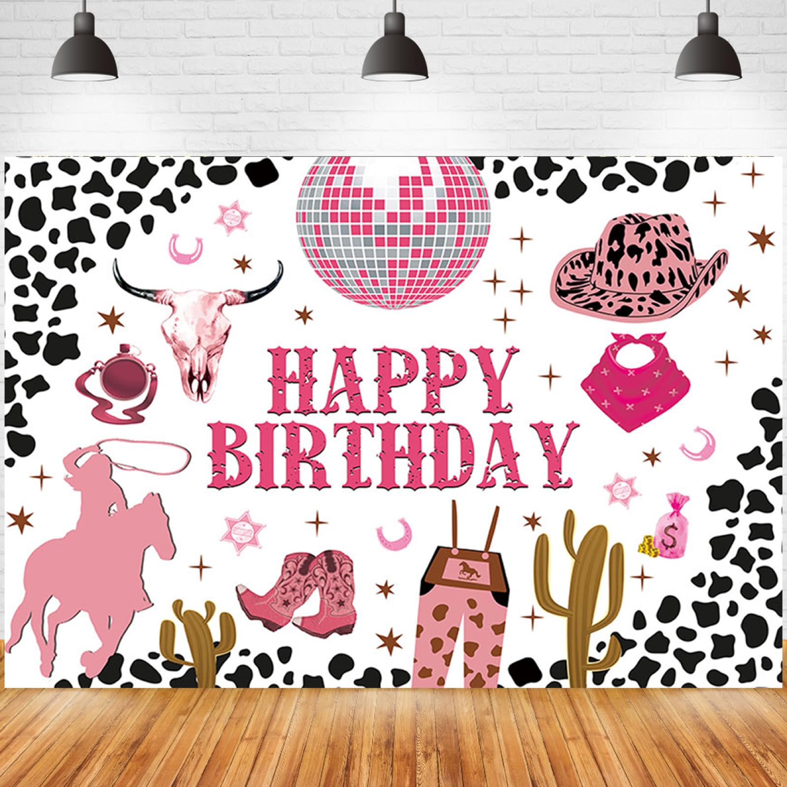 Western Cowboy Party Tischdecken Set - 3 Stück Einweg-Tischdecken 274x137 Cm