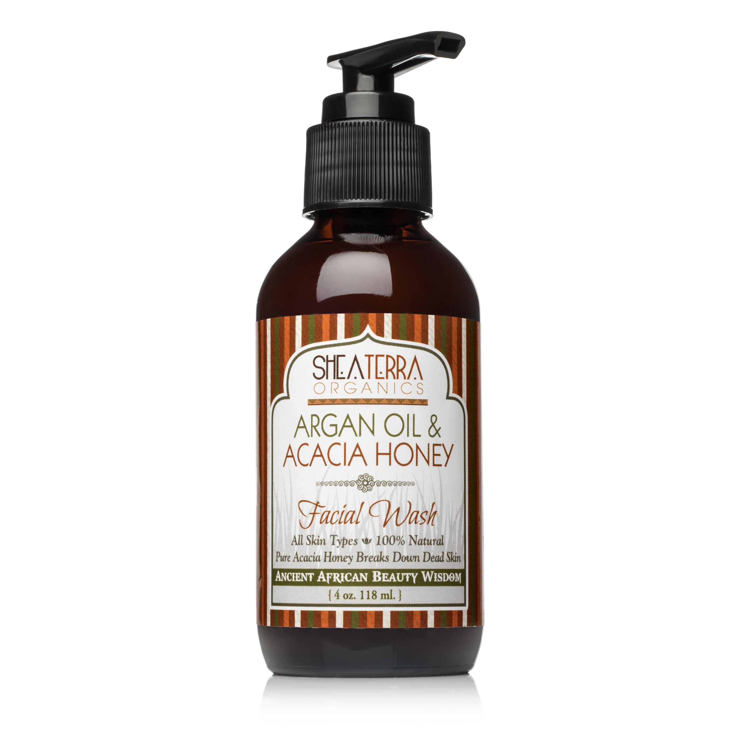 Argan Oil & Acacia Honey Facial Wash Cleanser - Anti Aging, Breakout & Wrinkle Reducing Face Wash for Clear & Reduced Pores - With Organic & Natural Ingredients - 4 oz
