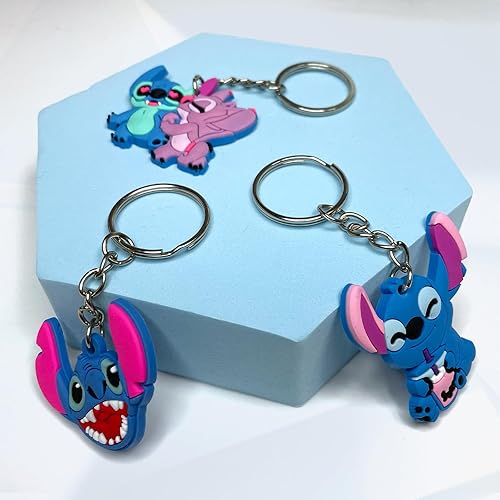 Miniatura 3 de Llavero de dibujos animados, lindo llavero de silicona para niños y niñas, regalo de fiesta (10 piezas de dibujos animados)