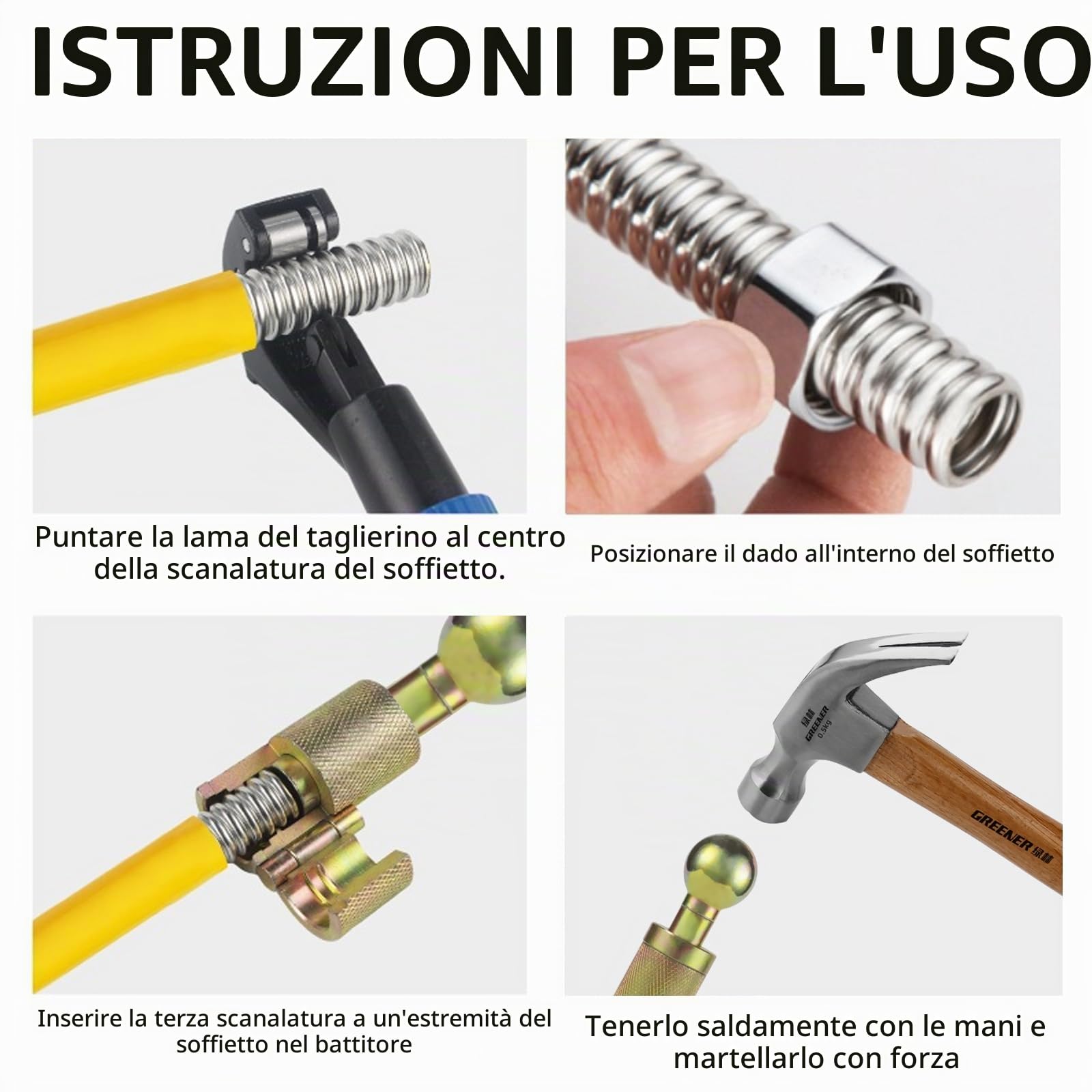 Creatore Di Interfacce Per Tubi Corrugati In Acciaio 1/2-3/4 Strumento Di Elaborazione Dell'Interfaccia Per Tubi Corrugati Generatore Di Onde Giunto A Soffietto Strumento A Bocca Piatta Da 20 mm