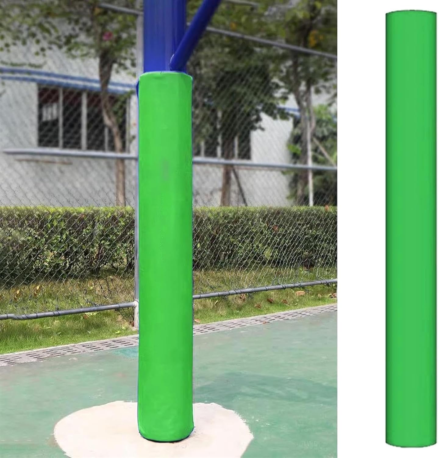 Heavy Duty Basketball Pole Pad - All-Weather Wrap-Around Safety Protector for Garage Sports Courts, Durable Padding for Ultimate Protection