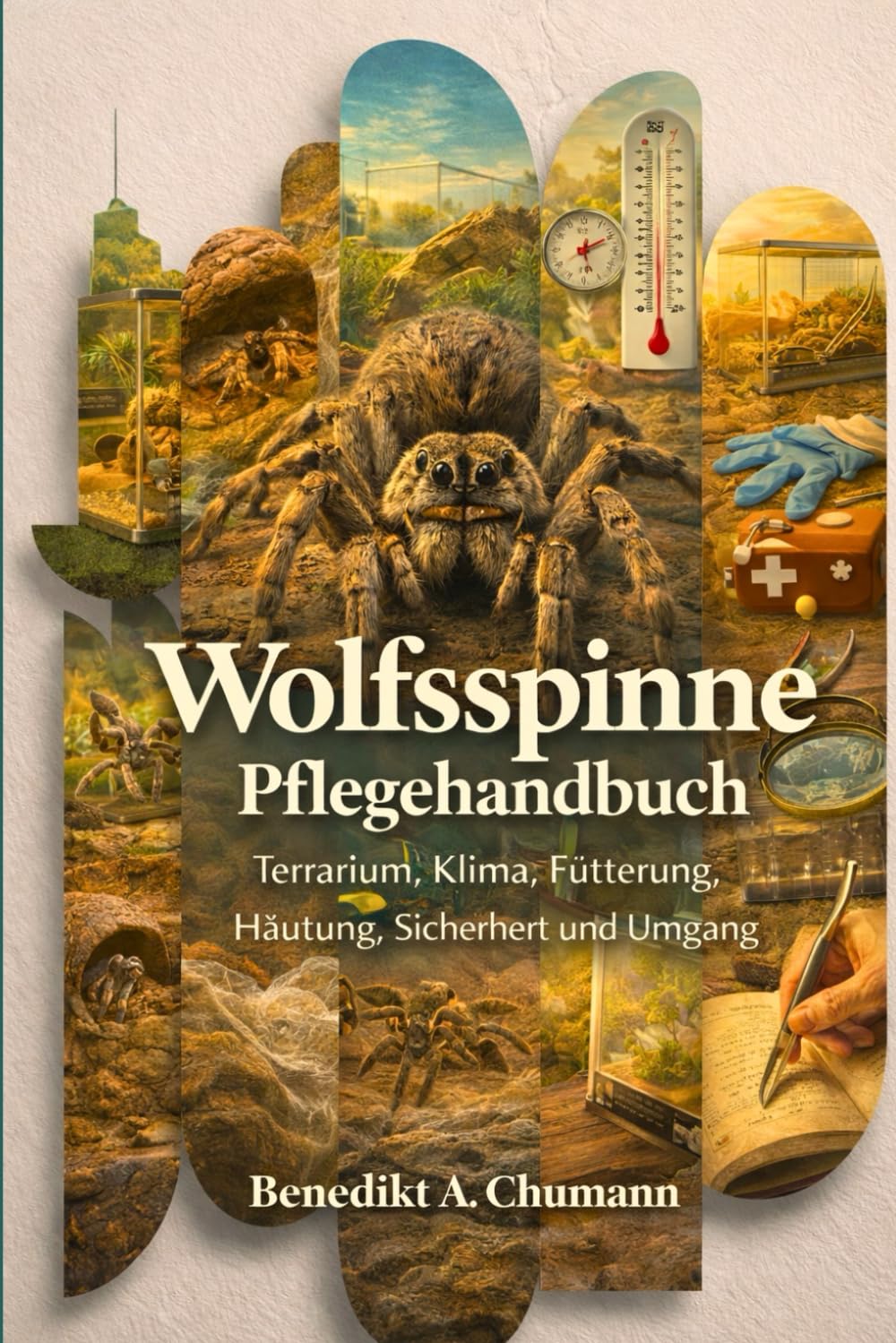 Wolfsspinne Pflegehandbuch: Terrarium, Klima, Fütterung, Häutung, Sicherheit und Umgang