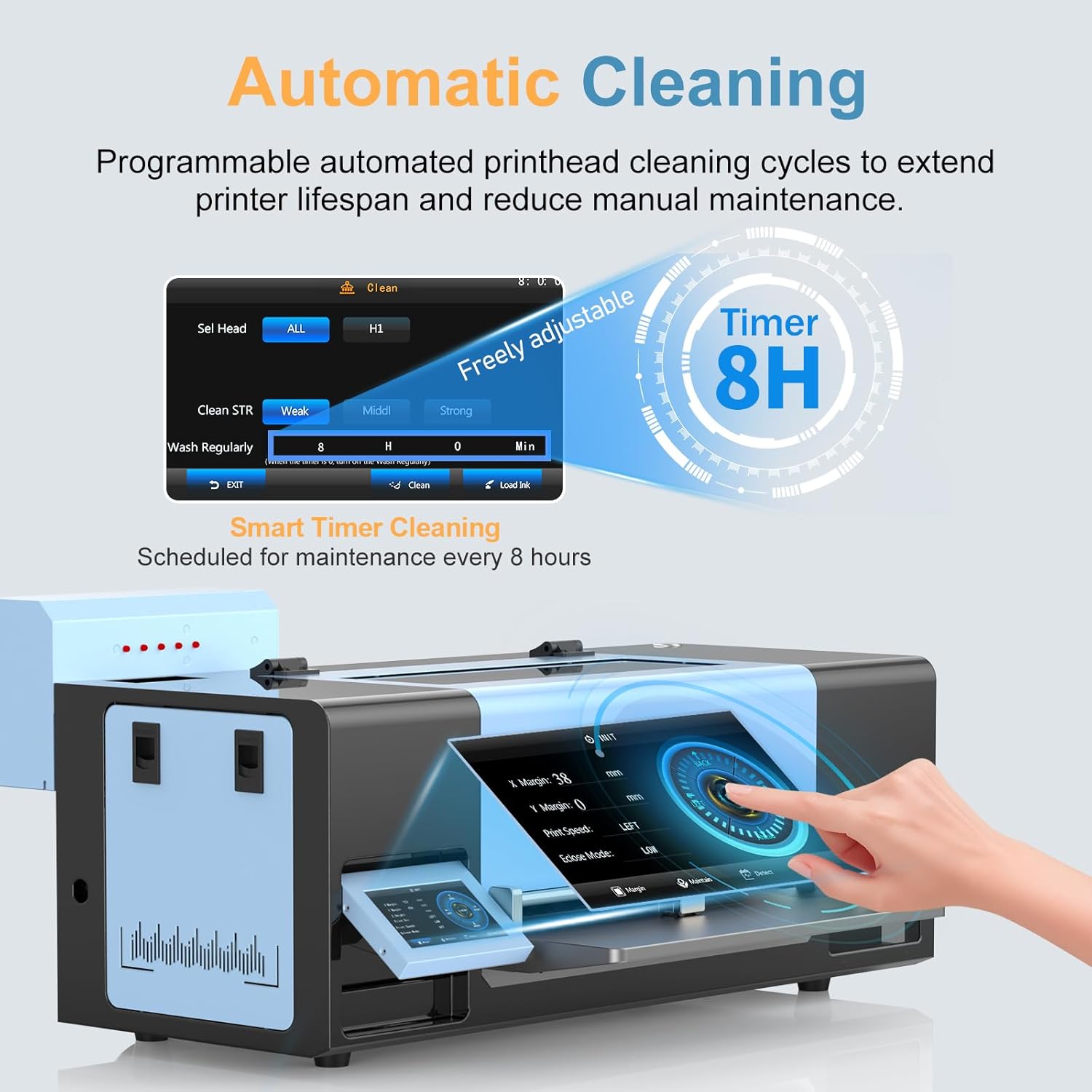 EXPLUX A3Pro Max XP600 DTF Printer,2X Faster Than L1800/L805, Anti-Clogging Design+Auto Clean, Foldable 5