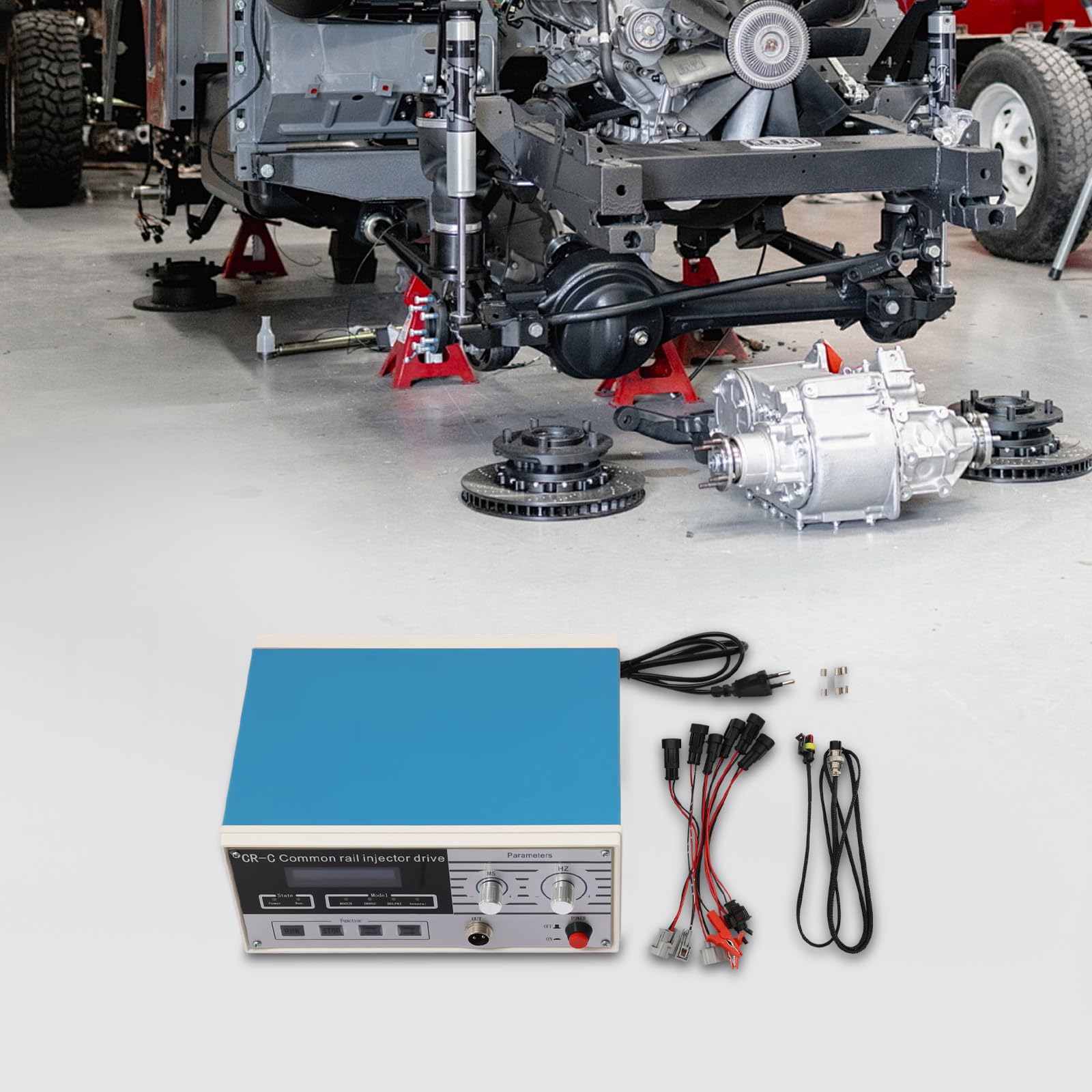 Kit de prueba de inyectores de carril común CR-C, temperatura de trabajo: -25-30 ℃, máquina de prueba de inyector diésel, un probador para probar y reparar inyectores automotrices