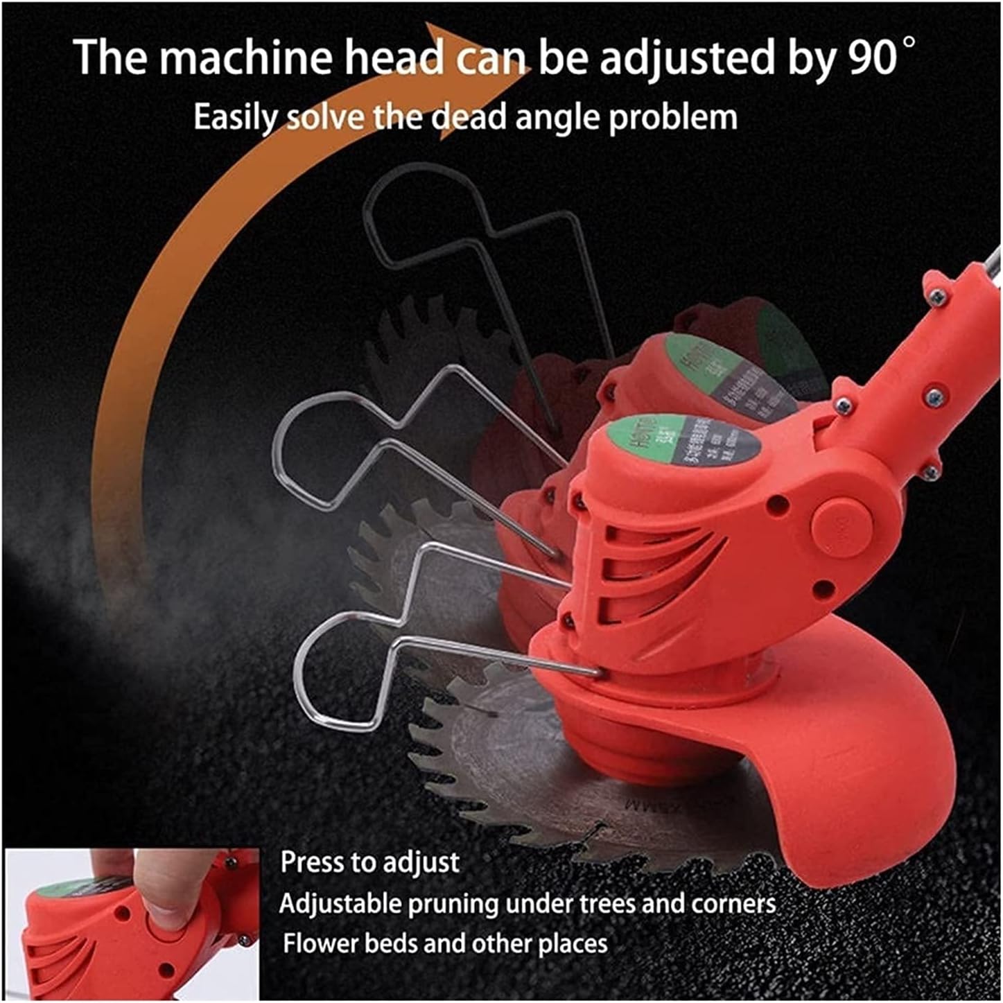 Electric Cordless Weed Eater, Grass Trimmers Edger Lawn Tool, 36V Lawn Mower Grass Brush Cutter Kit Pruning Cutter Garden Tools with Replace Blade & P