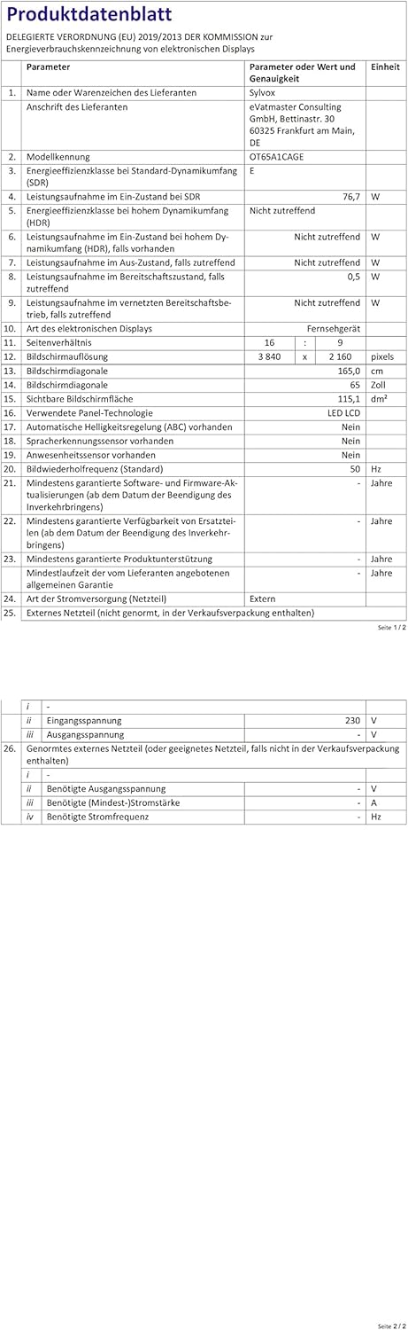 SYLVOX 65 pollici 4K Smart TV da esterno IP55 TV impermeabile 2000nit Adatto per supporto WiFi 7x16 (H), Adatto per uso domestico di grado commerciale Adatto per temperature -30 ℃ ~ 50 ℃ Pool 2022