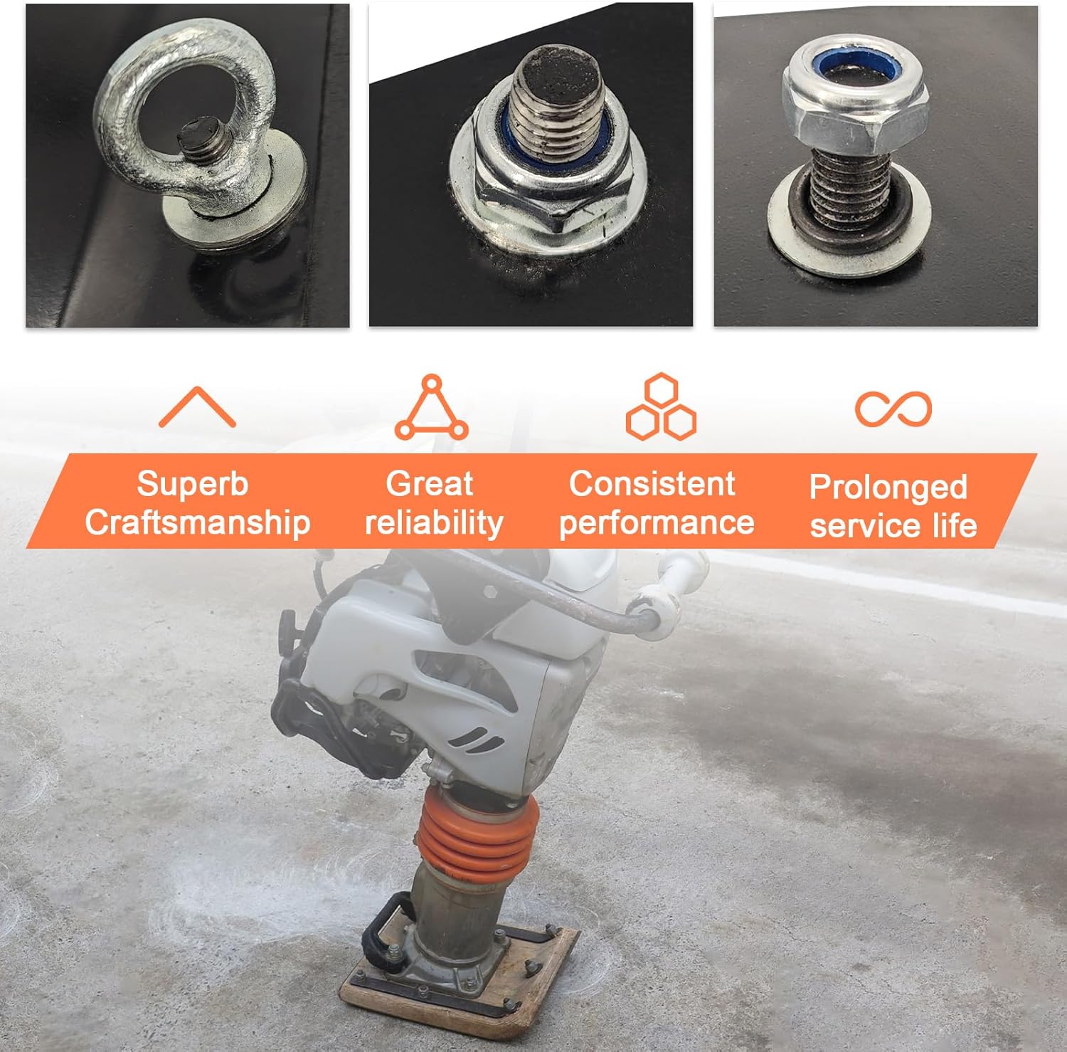 8511S 11" Wood Shoe Kit Compatible with Multiquip Mikasa MTX70 MTX80 MTX90 Jumping Jack Rammer, 366910020 362910130