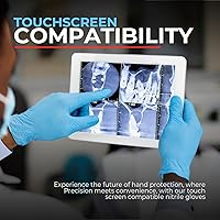 Vista 6 de Nitritec - Guantes desechables de 5.2 mil, sin látex y sin polvo (grande, 1000 unidades)