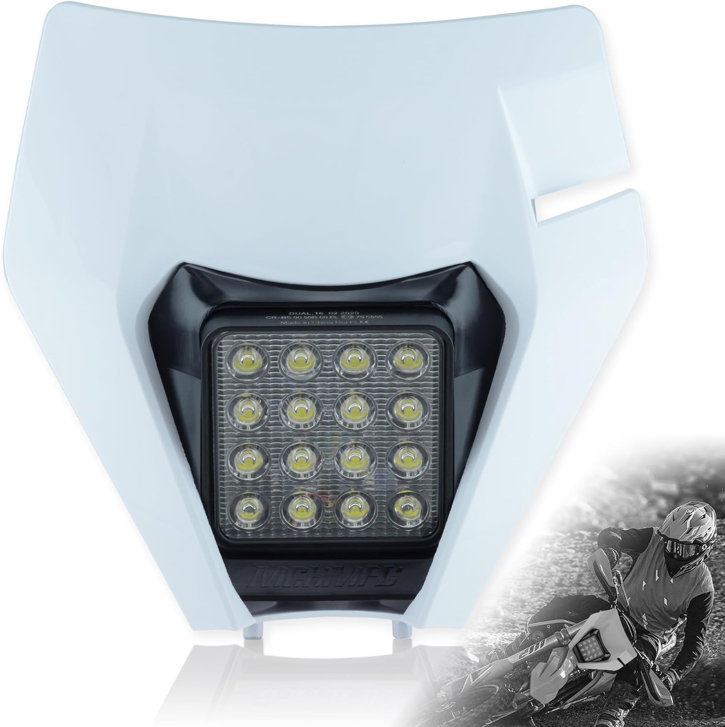 MCHMFG Dirt Bike Headlight,LED Enduro Pit Bike Light Kit