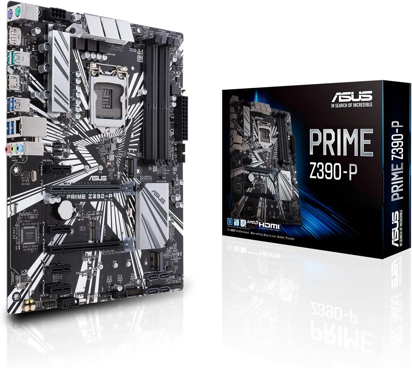 Prime Z390-P LGA1151 (Intel 8th and 9th Gen) ATX Motherboard for Cryptocurrency Mining(BTC) with Above 4G Decoding, 6xPCIe Slot and USB 3.1 Gen2